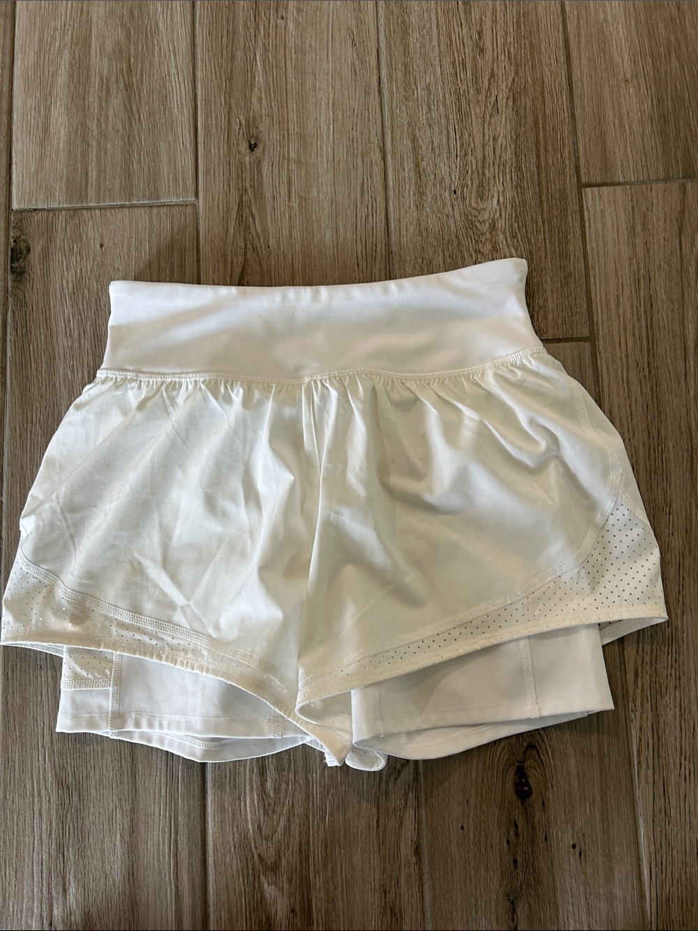 SPANX White Layered Athletic Skort Shorts
